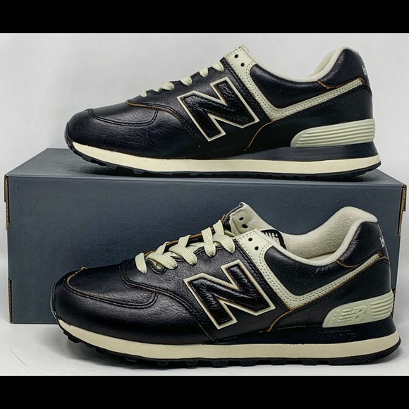 Brand new pair of New Balance 574 Black/Cream - Picture 9 of 9